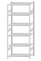 SCHULTE Steckregal, Fachbodenregale Stecksystem, Grundregal, beidseitig nutzbar, H2500xB1000xT600 mm, 6 Fachböden, Fachlast 85 kg, RAL 7035 lichtgrau