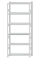 SCHULTE Steckregal, Fachbodenregale Stecksystem, Grundregal, beidseitig nutzbar, H2500xB1000xT300 mm, 6 Fachböden, Fachlast 330 kg, RAL 7035 lichtgrau