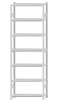 SCHULTE Steckregal, Fachbodenregale Stecksystem, Grundregal, beidseitig nutzbar, H3000xB1000xT300 mm, 7 Fachböden, Fachlast 330 kg, RAL 7035 lichtgrau