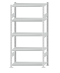 SCHULTE Steckregal, Fachbodenregale Stecksystem, Grundregal, beidseitig nutzbar, H2000xB1000xT400 mm, 5 Fachböden, Fachlast 330 kg, RAL 7035 lichtgrau