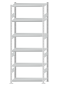 SCHULTE Steckregal, Fachbodenregale Stecksystem, Grundregal, beidseitig nutzbar, H2500xB1000xT400 mm, 6 Fachböden, Fachlast 330 kg, RAL 7035 lichtgrau