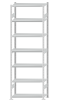 SCHULTE Steckregal, Fachbodenregale Stecksystem, Grundregal, beidseitig nutzbar, H3000xB1000xT400 mm, 7 Fachböden, Fachlast 330 kg, RAL 7035 lichtgrau