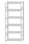 SCHULTE Steckregal, Fachbodenregale Stecksystem, Grundregal, beidseitig nutzbar, H2500xB1000xT500 mm, 6 Fachböden, Fachlast 330 kg, RAL 7035 lichtgrau