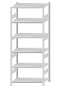 SCHULTE Steckregal, Fachbodenregale Stecksystem, Grundregal, beidseitig nutzbar, H2500xB1000xT600 mm, 6 Fachböden, Fachlast 330 kg, RAL 7035 lichtgrau