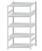 SCHULTE Steckregal, Fachbodenregale Stecksystem, Grundregal, beidseitig nutzbar, H2000xB1000xT800 mm, 5 Fachböden, Fachlast 330 kg, RAL 7035 lichtgrau