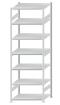 SCHULTE Steckregal, Fachbodenregale Stecksystem, Grundregal, beidseitig nutzbar, H3000xB1000xT800 mm, 7 Fachböden, Fachlast 330 kg, RAL 7035 lichtgrau