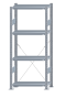 SCHULTE Steckregal, Fachbodenregale Stecksystem, Grundregal, einseitig nutzbar, H1800xB750xT300 mm, 4 Fachböden, Fachlast 250 kg, sendzimirverzinkt