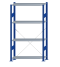 SCHULTE Steckregal, Fachbodenregale Stecksystem, Grundregal, einseitig nutzbar, H1800xB1000xT300 mm, 4 Fachböden, Fachlast 150 kg, RAL 5010 enzianblau / verzinkt