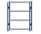 SCHULTE Steckregal, Fachbodenregale Stecksystem, Grundregal, einseitig nutzbar, H1800xB1300xT300 mm, 4 Fachböden, Fachlast 150 kg, RAL 5010 enzianblau / verzinkt