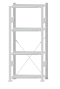 SCHULTE Steckregal, Fachbodenregale Stecksystem, Grundregal, einseitig nutzbar, H1800xB750xT300 mm, 4 Fachböden, Fachlast 150 kg, RAL 7035 lichtgrau