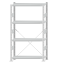 SCHULTE Steckregal, Fachbodenregale Stecksystem, Grundregal, einseitig nutzbar, H1800xB1000xT300 mm, 4 Fachböden, Fachlast 330 kg, RAL 7035 lichtgrau