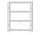 SCHULTE Steckregal, Fachbodenregale Stecksystem, Grundregal, einseitig nutzbar, H1800xB1300xT300 mm, 4 Fachböden, Fachlast 250 kg, RAL 7035 lichtgrau