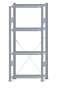 SCHULTE Steckregal, Fachbodenregale Stecksystem, Grundregal, einseitig nutzbar, H1800xB750xT350 mm, 4 Fachböden, Fachlast 85 kg, sendzimirverzinkt