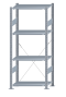 SCHULTE Steckregal, Fachbodenregale Stecksystem, Grundregal, einseitig nutzbar, H1800xB750xT400 mm, 4 Fachböden, Fachlast 150 kg, sendzimirverzinkt