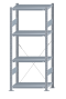 SCHULTE Steckregal, Fachbodenregale Stecksystem, Grundregal, einseitig nutzbar, H1800xB750xT400 mm, 4 Fachböden, Fachlast 250 kg, sendzimirverzinkt