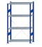 SCHULTE Steckregal, Fachbodenregale Stecksystem, Grundregal, einseitig nutzbar, H1800xB1000xT400 mm, 4 Fachböden, Fachlast 150 kg, RAL 5010 enzianblau / verzinkt