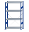 SCHULTE Steckregal, Fachbodenregale Stecksystem, Grundregal, einseitig nutzbar, H1800xB1000xT400 mm, 4 Fachböden, Fachlast 250 kg, RAL 5010 enzianblau / verzinkt