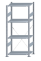 SCHULTE Steckregal, Fachbodenregale Stecksystem, Grundregal, einseitig nutzbar, H1800xB750xT500 mm, 4 Fachböden, Fachlast 150 kg, sendzimirverzinkt