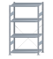 SCHULTE Steckregal, Fachbodenregale Stecksystem, Grundregal, einseitig nutzbar, H1800xB1000xT500 mm, 4 Fachböden, Fachlast 250 kg, sendzimirverzinkt