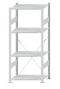 SCHULTE Steckregal, Fachbodenregale Stecksystem, Grundregal, einseitig nutzbar, H1800xB750xT500 mm, 4 Fachböden, Fachlast 150 kg, RAL 7035 lichtgrau