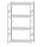 SCHULTE Steckregal, Fachbodenregale Stecksystem, Grundregal, einseitig nutzbar, H1800xB1000xT500 mm, 4 Fachböden, Fachlast 85 kg, RAL 7035 lichtgrau