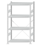 SCHULTE Steckregal, Fachbodenregale Stecksystem, Grundregal, einseitig nutzbar, H1800xB1000xT500 mm, 4 Fachböden, Fachlast 250 kg, RAL 7035 lichtgrau