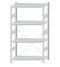 SCHULTE Steckregal, Fachbodenregale Stecksystem, Grundregal, einseitig nutzbar, H1800xB1000xT500 mm, 4 Fachböden, Fachlast 330 kg, RAL 7035 lichtgrau