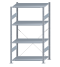SCHULTE Steckregal, Fachbodenregale Stecksystem, Grundregal, einseitig nutzbar, H1800xB1000xT600 mm, 4 Fachböden, Fachlast 85 kg, sendzimirverzinkt
