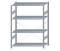 SCHULTE Steckregal, Fachbodenregale Stecksystem, Grundregal, einseitig nutzbar, H1800xB1300xT600 mm, 4 Fachböden, Fachlast 150 kg, sendzimirverzinkt