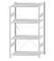 SCHULTE Steckregal, Fachbodenregale Stecksystem, Grundregal, einseitig nutzbar, H1800xB1000xT600 mm, 4 Fachböden, Fachlast 150 kg, RAL 7035 lichtgrau
