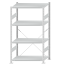 SCHULTE Steckregal, Fachbodenregale Stecksystem, Grundregal, einseitig nutzbar, H1800xB1000xT600 mm, 4 Fachböden, Fachlast 250 kg, RAL 7035 lichtgrau