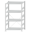 SCHULTE Steckregal, Fachbodenregale Stecksystem, Grundregal, einseitig nutzbar, H1800xB1000xT600 mm, 4 Fachböden, Fachlast 330 kg, RAL 7035 lichtgrau