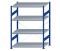 SCHULTE Steckregal, Fachbodenregale Stecksystem, Grundregal, einseitig nutzbar, H1800xB1300xT800 mm, 4 Fachböden, Fachlast 250 kg, RAL 5010 enzianblau / verzinkt