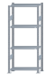 SCHULTE Steckregal, Fachbodenregale Stecksystem, Grundregal, beidseitig nutzbar, H1800xB750xT300 mm, 4 Fachböden, Fachlast 150 kg, sendzimirverzinkt