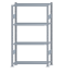 SCHULTE Steckregal, Fachbodenregale Stecksystem, Grundregal, beidseitig nutzbar, H1800xB1000xT300 mm, 4 Fachböden, Fachlast 85 kg, sendzimirverzinkt