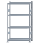 SCHULTE Steckregal, Fachbodenregale Stecksystem, Grundregal, beidseitig nutzbar, H1800xB1000xT300 mm, 4 Fachböden, Fachlast 250 kg, sendzimirverzinkt