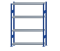 SCHULTE Steckregal, Fachbodenregale Stecksystem, Grundregal, beidseitig nutzbar, H1800xB1300xT300 mm, 4 Fachböden, Fachlast 250 kg, RAL 5010 enzianblau / verzinkt