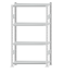 SCHULTE Steckregal, Fachbodenregale Stecksystem, Grundregal, beidseitig nutzbar, H1800xB1000xT300 mm, 4 Fachböden, Fachlast 250 kg, RAL 7035 lichtgrau