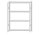 SCHULTE Steckregal, Fachbodenregale Stecksystem, Grundregal, beidseitig nutzbar, H1800xB1300xT300 mm, 4 Fachböden, Fachlast 85 kg, RAL 7035 lichtgrau
