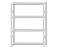 SCHULTE Steckregal, Fachbodenregale Stecksystem, Grundregal, beidseitig nutzbar, H1800xB1300xT300 mm, 4 Fachböden, Fachlast 250 kg, RAL 7035 lichtgrau