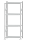 SCHULTE Steckregal, Fachbodenregale Stecksystem, Grundregal, beidseitig nutzbar, H1800xB750xT350 mm, 4 Fachböden, Fachlast 85 kg, RAL 7035 lichtgrau