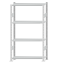 SCHULTE Steckregal, Fachbodenregale Stecksystem, Grundregal, beidseitig nutzbar, H1800xB1000xT350 mm, 4 Fachböden, Fachlast 85 kg, RAL 7035 lichtgrau