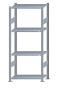 SCHULTE Steckregal, Fachbodenregale Stecksystem, Grundregal, beidseitig nutzbar, H1800xB750xT400 mm, 4 Fachböden, Fachlast 150 kg, sendzimirverzinkt