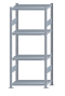 SCHULTE Steckregal, Fachbodenregale Stecksystem, Grundregal, beidseitig nutzbar, H1800xB750xT400 mm, 4 Fachböden, Fachlast 250 kg, sendzimirverzinkt