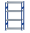 SCHULTE Steckregal, Fachbodenregale Stecksystem, Grundregal, beidseitig nutzbar, H1800xB1000xT400 mm, 4 Fachböden, Fachlast 250 kg, RAL 5010 enzianblau / verzinkt