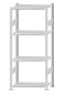 SCHULTE Steckregal, Fachbodenregale Stecksystem, Grundregal, beidseitig nutzbar, H1800xB750xT400 mm, 4 Fachböden, Fachlast 150 kg, RAL 7035 lichtgrau