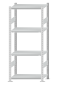 SCHULTE Steckregal, Fachbodenregale Stecksystem, Grundregal, beidseitig nutzbar, H1800xB750xT400 mm, 4 Fachböden, Fachlast 250 kg, RAL 7035 lichtgrau