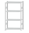 SCHULTE Steckregal, Fachbodenregale Stecksystem, Grundregal, beidseitig nutzbar, H1800xB1000xT400 mm, 4 Fachböden, Fachlast 150 kg, RAL 7035 lichtgrau