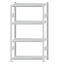 SCHULTE Steckregal, Fachbodenregale Stecksystem, Grundregal, beidseitig nutzbar, H1800xB1000xT400 mm, 4 Fachböden, Fachlast 250 kg, RAL 7035 lichtgrau