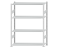 SCHULTE Steckregal, Fachbodenregale Stecksystem, Grundregal, beidseitig nutzbar, H1800xB1300xT400 mm, 4 Fachböden, Fachlast 150 kg, RAL 7035 lichtgrau